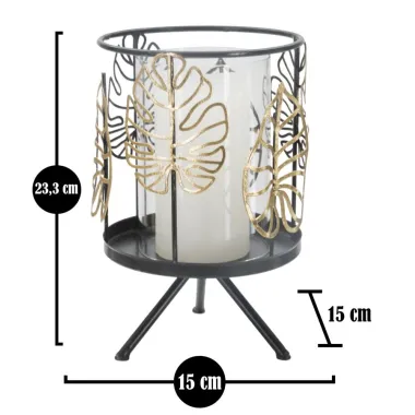 P/CAND Liście Złote Ø 15x23,3 cm MIN 2
